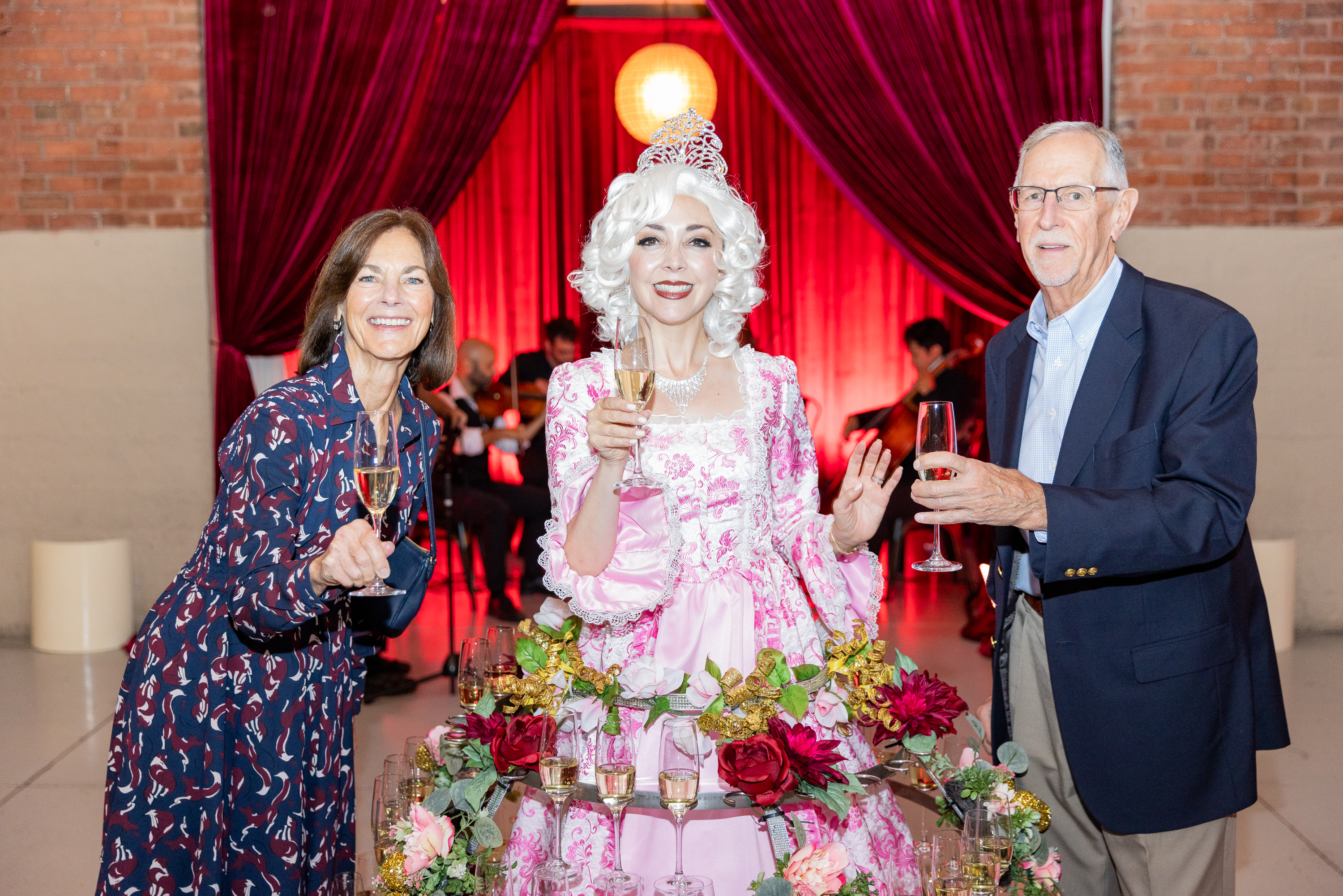 Christine and Jack Edwards with the Queen of Champagne